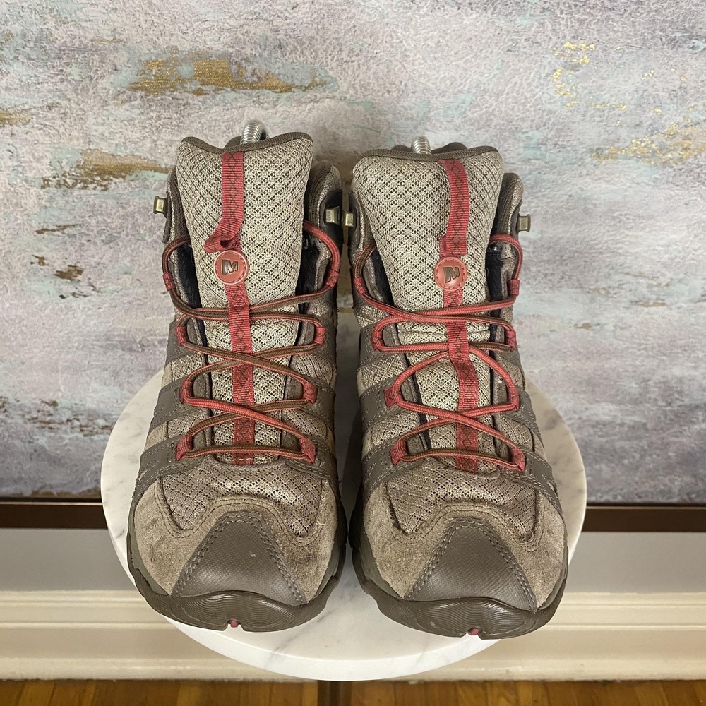 Merrell Falcon Hiking Boots Womens Size 7 Brown Suede Select Dry Ankle Lace Up - Picture 3 of 11